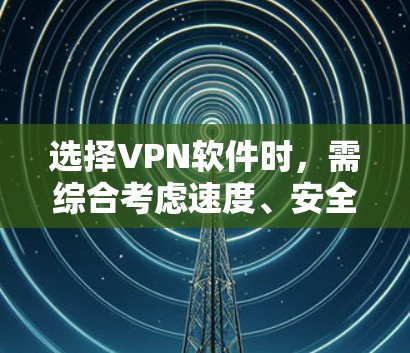 选择VPN软件时，需综合考虑速度、安全性、隐私政策、服务器分布、设备兼容性以及是否适合你的使用场景（如流媒体解锁、P2P下载等）以下是一些备受推荐的VPN选项，分为免费和付费两类